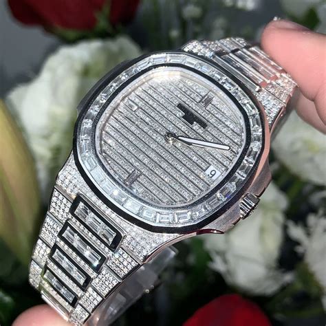 patek philippe geneve iced out|Patek Philippe iced out price.